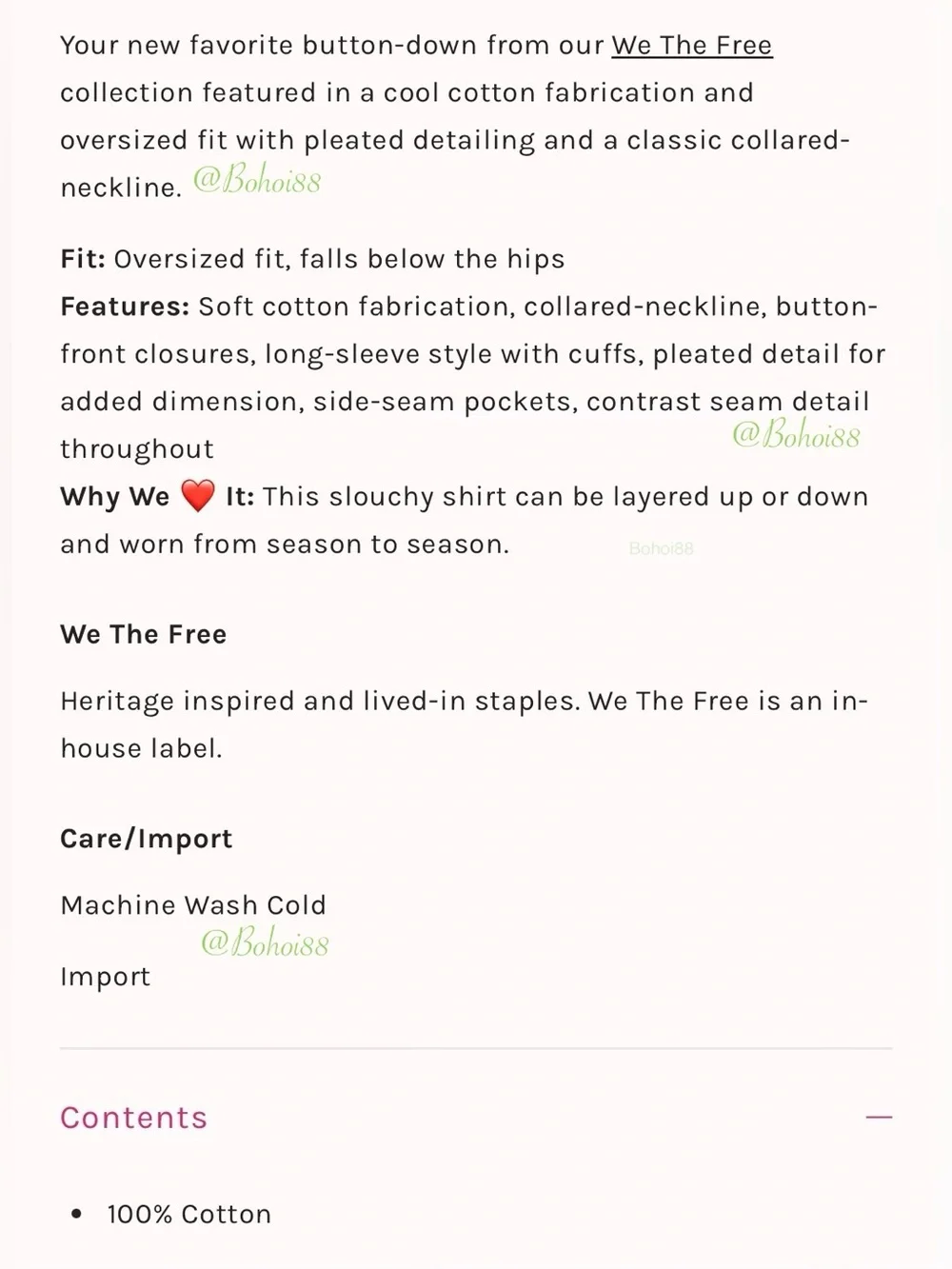 NWT Free People We The Free Garden State Shirt Oversized Shacket